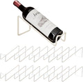 10 Pcs Metal Wine Rack Freestanding -Tabletop/ Countertop Wine Rack Holder - Wine Bottle Storage Rack, Party Wine Holder Stand, Unique Wine Gifts and Accessories for Wine Lovers (White)