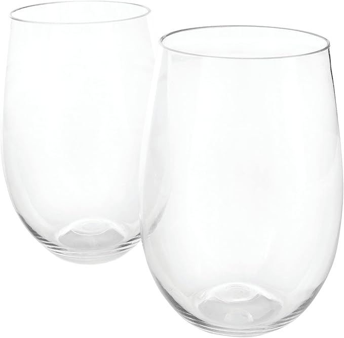 True Flexi Shatterproof Stemless Wine Glass, Reusable and Flexible Plastic Drinking Glass for Red and White Wines, Picnic, Camping, BBQ, Beach, Outdoor Party, Housewarming Gift, 15 oz, Set of 1