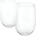 True Flexi Shatterproof Stemless Wine Glass, Reusable and Flexible Plastic Drinking Glass for Red and White Wines, Picnic, Camping, BBQ, Beach, Outdoor Party, Housewarming Gift, 15 oz, Set of 1