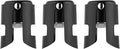 OWO Champagne Bottle Stoppers Stainless Steel, Reusable Champagne Cork & Saver Stopper, Leak Proof Prosecco & Sparkling Wine Plug, Bubble Retention Protection （Black, 3 Pack）
