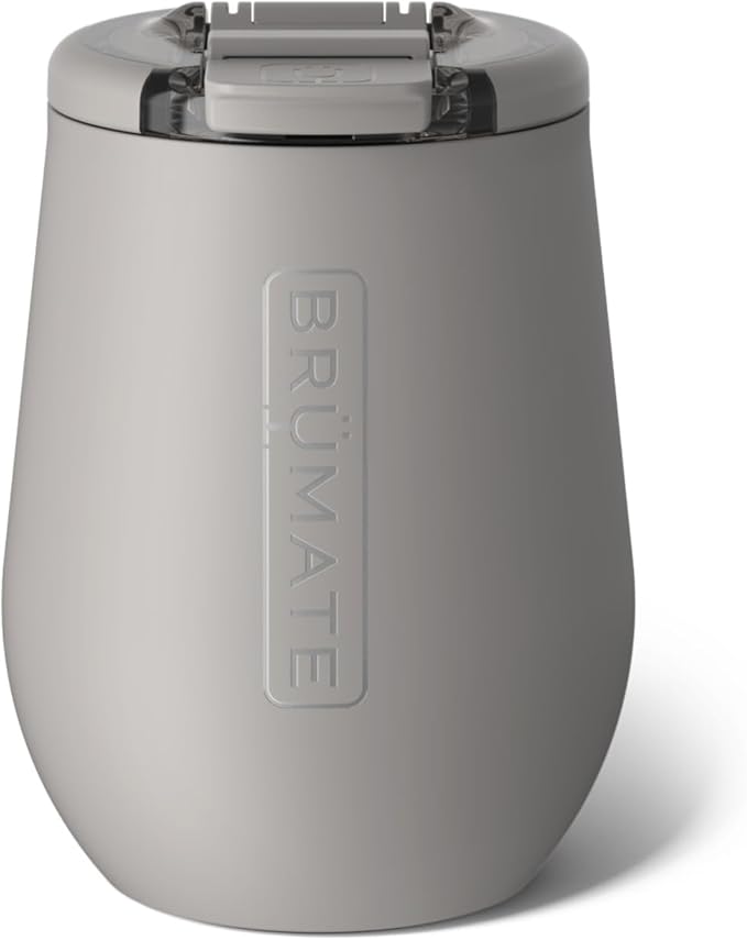 BrüMate Uncork'd 14oz 100% Leakproof Insulated Wine Tumbler | Locking Lid | Insulated Stainless Steel Wine Glass | Perfect For Travel & Outdoors | BPA-Free (Mocha)