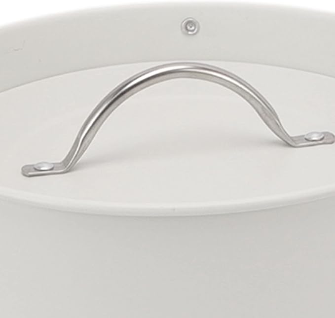 Round Ice Bucket with Ice Shovel, Bar Ice Tub Beer Chiller Bin, Double Wall Galvanized Sheet and Plastic Wine Storage Tub with Handle and Lid for Home Bar Party Use (White)