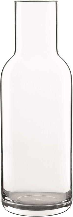 Luigi Bormioli Sublime 34 oz Glass Carafe with Cork Stopper – 10.4" Lead-Free Crystal Wine Decanter for Water & Wine – Elegant Serving Bottle, Clear Glass Serveware, Made in Italy
