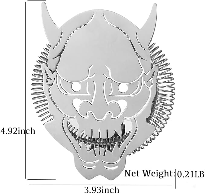Cocktail Strainer Bar Strainer with Demon face Design Stainless Steel