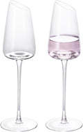 KAMMAK Wine Glasses Set of 2, 7.44 oz Hand Blown Crystal Bordeaux Wine Glasses, Thin Rim & Long Stem, Perfect for Red & White, Daily Use, Wedding or Birthday Gift with Gift Box, XH-H260 Matte