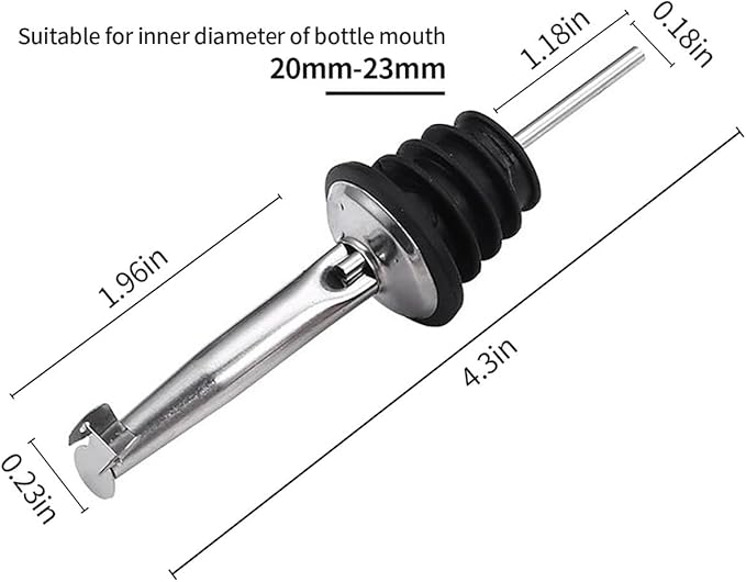 Liquor Pour Spouts, 12 Pack Classic Bottle Pourers Liquor Pourers with Flip Top, Stainless Steel Pour Spout for Liquor Bottles, for Alcohol, Olive Oil,Bar Bartender Accessories