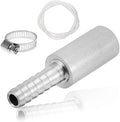 0.5 Micron Diffusion Stone 1/4" Barb Stainless Steel Aeration Stone Carbonater Stone with 3.3 Ft Silicon Hose Tubing 1 Pcs Beer Clamp for Homebrew Wine Beer