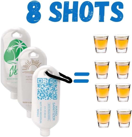 Hidden Flask Set for Liquor - 3-Pack 4oz Lotion-Style Discreet Bottles with Easy Pour Spout & Carabiner - Leak-Proof, BPA-Free, Travel-Friendly - Great for Cruises, Resorts, Concerts, Music Festivals