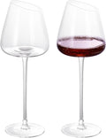KAMMAK Wine Glasses Set of 2, 16.06 oz Hand Blown Crystal Bordeaux Wine Glasses, Thin Rim & Long Stem, Perfect for Red & White, Daily Use, Wedding or Birthday Gift with Gift Box, XH-H280 Matte