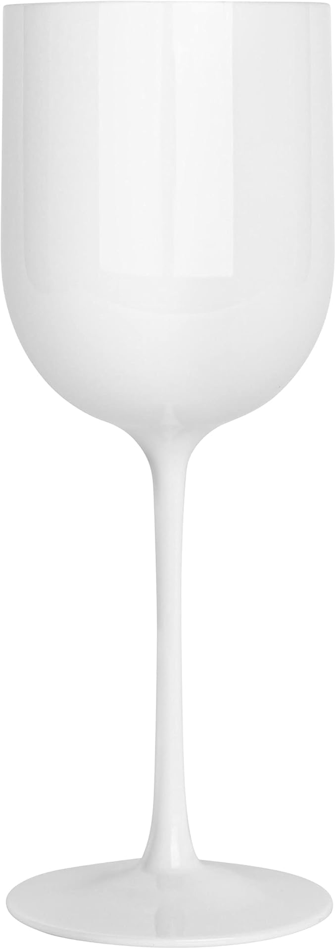 White Plastic Wine Glasses Set of 25 Elegant Wine Goblets Hard Plastic Wine Cups on Stem 12 Ounce