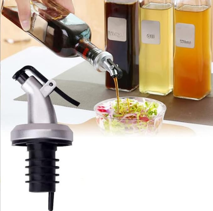 HORNO 5 Pack Oil Spouts, Olive Oil Vinegar Bottle Stopper Dispenser, Leakproof Bottle Spouts for Vinegar, Salad, Wine, Etc