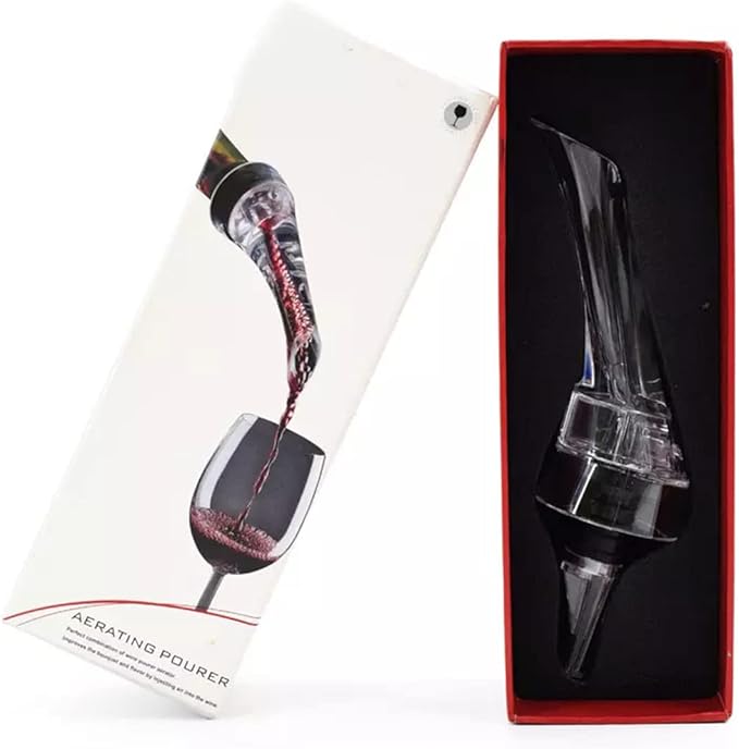 Wine Pourer Aerator Wine Aerator Pourer Spout Wine Decanter Wine Accessories and Gifts, Wine Aerator for Wine Bottle Wine Gifts for Women and Men Wine Air Aerator Pourer Clear