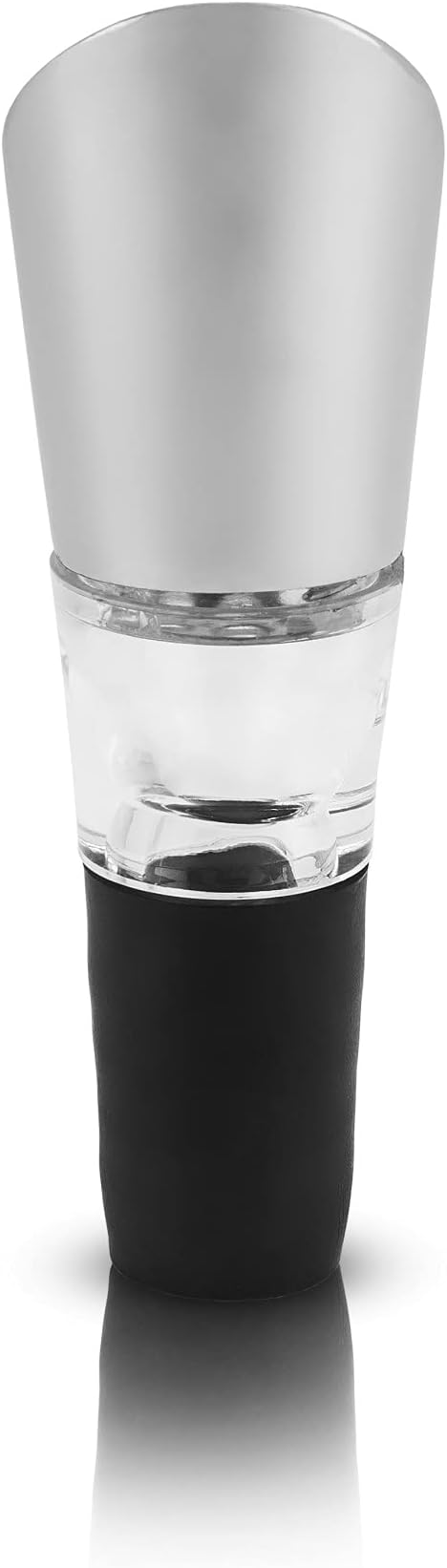 Viski Instant Wine Aerator Pour Spouts for Liquor Bottles, Drip-Free Pour, Wine Accessories for Wine Lovers, Stainless Steel