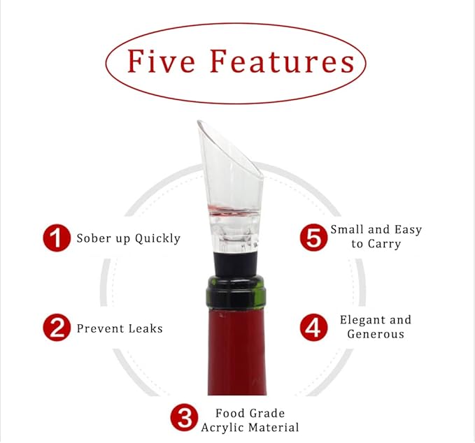 2 Pack Wine Aerator Pourer-Premium Decanter Aerating Spout