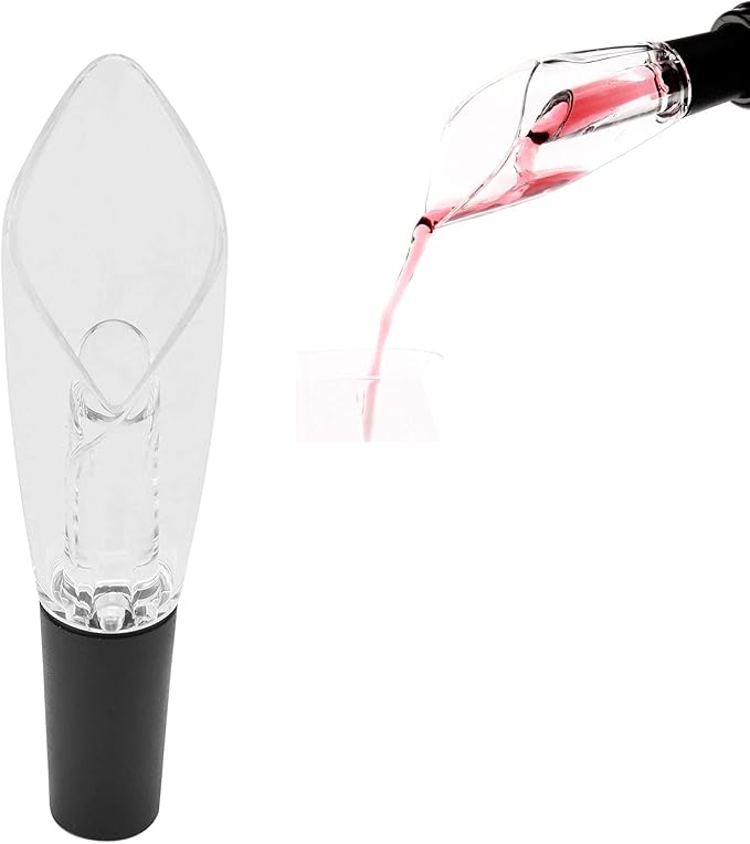 2in 1 Wine Aerator Pourer,Premium Aerating Pourer,No Drip or Spill Red Wine Aerating Pourer Decanter Spout Enhanced Bouquet for Home Hotel Kitchen Bar