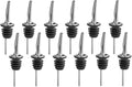 Soro Essentials- Set of 12 Stainless Steel Tapered Liquor Bottle Pourer- Medium Flow Bottle Pourers for Alcohol Bar Pour Spouts for Liquor Bottles Bartender Accessories