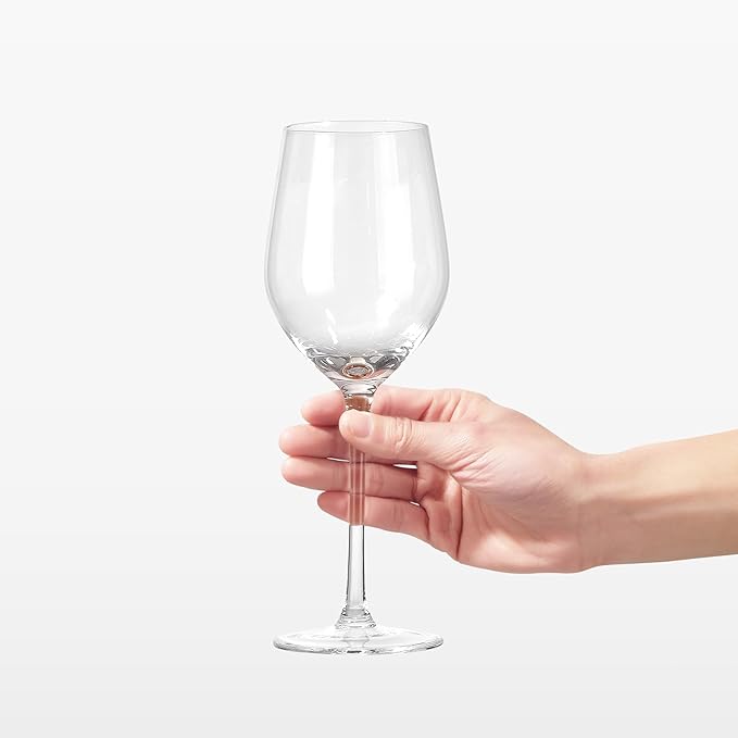 Royalrose Premium Delight Vintage Wine Glasses Set of 4, 15 oz Goblets Glasses for Wine, Cocktails, Sparkling Water, Elegant Drinkware for Entertaining or Daily Use (Red Wine Glasses)