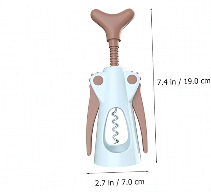 Amosfun Wine Bottle Wing Corkscrew Stainless Steel Corkscrew Foil Cutter Easy to Use Wine Opener for Home and Restaurant