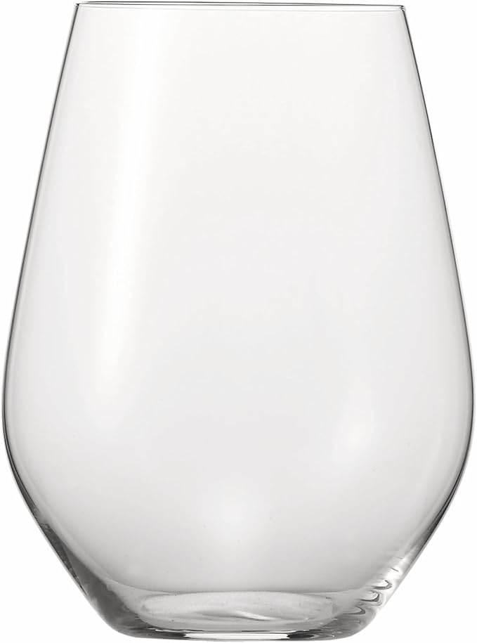 Spiegelau Authentis All Purpose Tumblers, Large Crystal Clear Stemless Glasses for Red and White Wines for Housewarming Gifts, Holiday Celebrations, Picnic, Home Bar, 22.4 oz, Set of 4