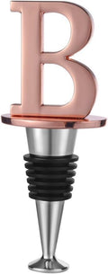 Miicol Prosecco Stopper - Personalised Champagne Stopper in Rose Gold - Wine Lovers Gift, Monogram Gift - Letter B