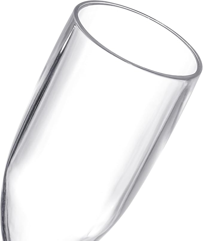 Elsjoy 12 Pack 5 oz Plastic Champagne Flutes, Reusable Champagne Glasses Unbreakable Champagne Toasting Flutes for Wedding, Party