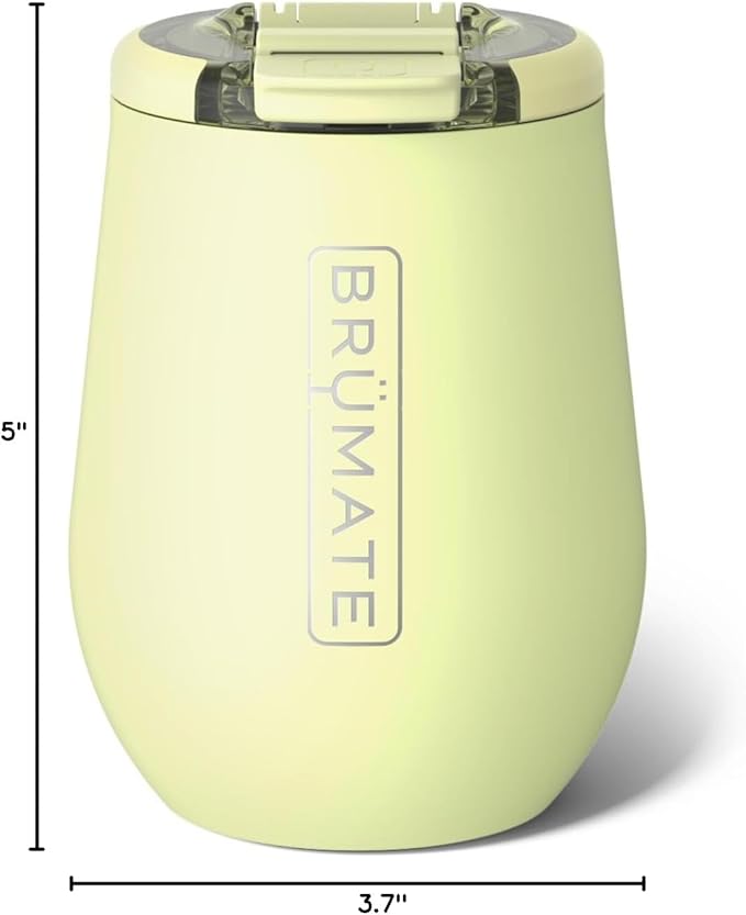 BrüMate Uncork'd 14oz 100% Leakproof Insulated Wine Tumbler | Locking Lid | Insulated Stainless Steel Wine Glass | Perfect For Travel & Outdoors | BPA-Free (Prickly Pear)