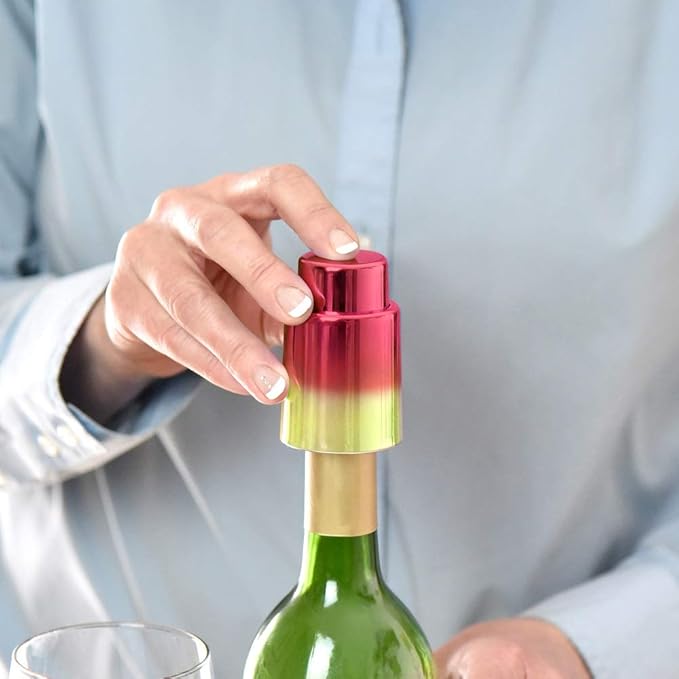 Wine Aerator Pourer and Decanter Spout | Vacuum Wine Stopper | Gift Sets for Friends and Co-workers