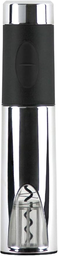 Vinturi Wine Opener Automatic Battery Powered Corkscrew for Natural and Synthetic Corks, Silver