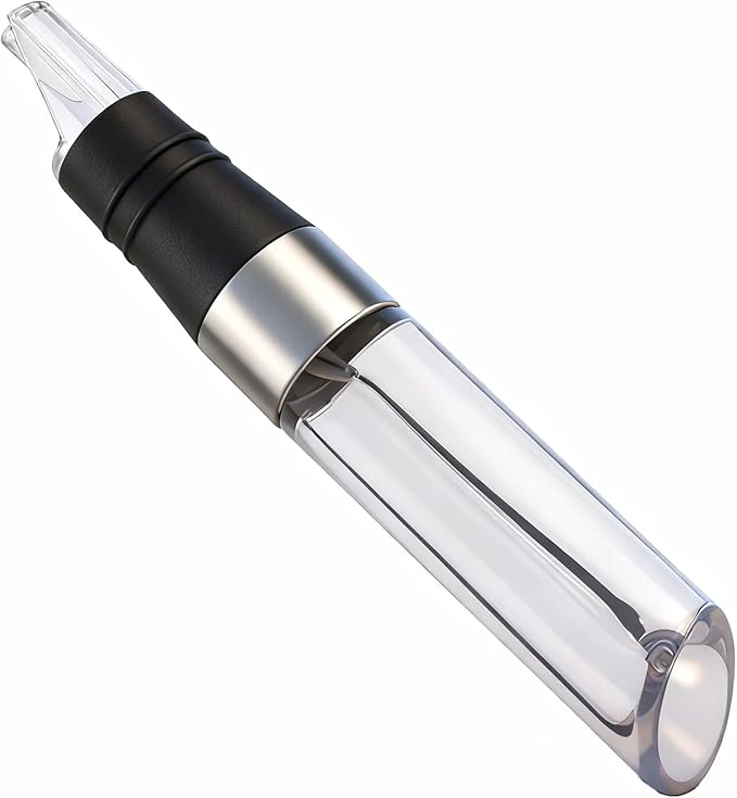 D&Slifei Wine Aerator Pourer and Decanter Spout Quickly Enhance Flavors and Aroma, Clear and Stainless Steel Design, Easy to Use and Clean