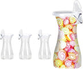 Tiger Chef 12 Ounce Clear Acrylic Carafe With Spout And Lid Serving Wine Juice Beverage Decanter Jar BPA free 3 Pack
