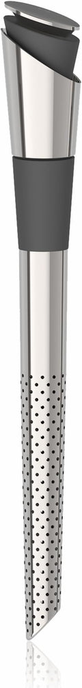 Wine Filter and Pourer – Drip-Free Stainless Steel Wine Spout with Integrated Filter and Leak-Proof Silicone Stopper – Removes Sediment, Softens Tannins and Preserves Wine – Dishwasher Safe
