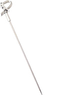 Barfly Cocktail Picks, Bamboo Knot, Stainless Steel, 4.5", Set of 12