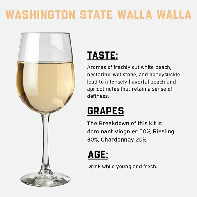 Fontana Washington State Walla Walla Wine Kit | DIY Ingredient Kit - 6 Gallons | Premium Ingredients | Makes 30 Bottles