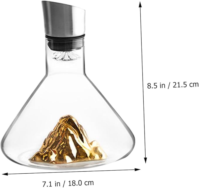 MAGICLULU Crystal Wine Decanter 1500ml Wine Aerator Creative Handheld Decanter for Home Dining and Entertaining