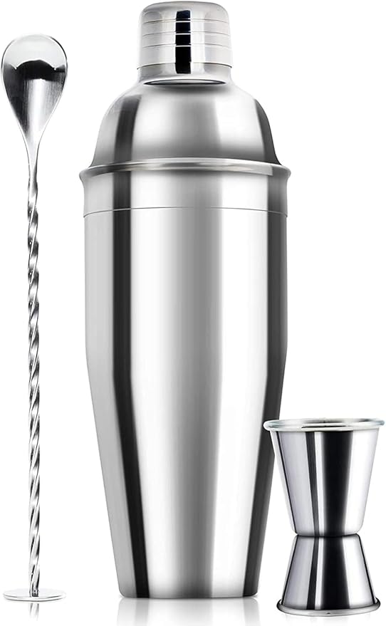 WPHUAW 24oz Cocktail Shaker Bar Set-Professional Margarita Mixer Drink Shaker Professional Stainless Steel Bar Tools Built-in Bartender Strainer for Martini Kit