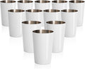 PYD Life 12 Pack 2 OZ Sublimation Shot Mugs Tumblers Blanks Bulk White Mini Wine Tumbler Stainless Steel Tumblers Cups without Lid and Straw for Sublimation Oven Printing