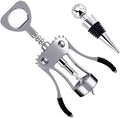 Foho Best Wing Corkscrew Wine Bottle Opener Luxury Waiter Corkscrew with Stopper Set for Wine Enthusiast Waiters - Sleeve Anchors