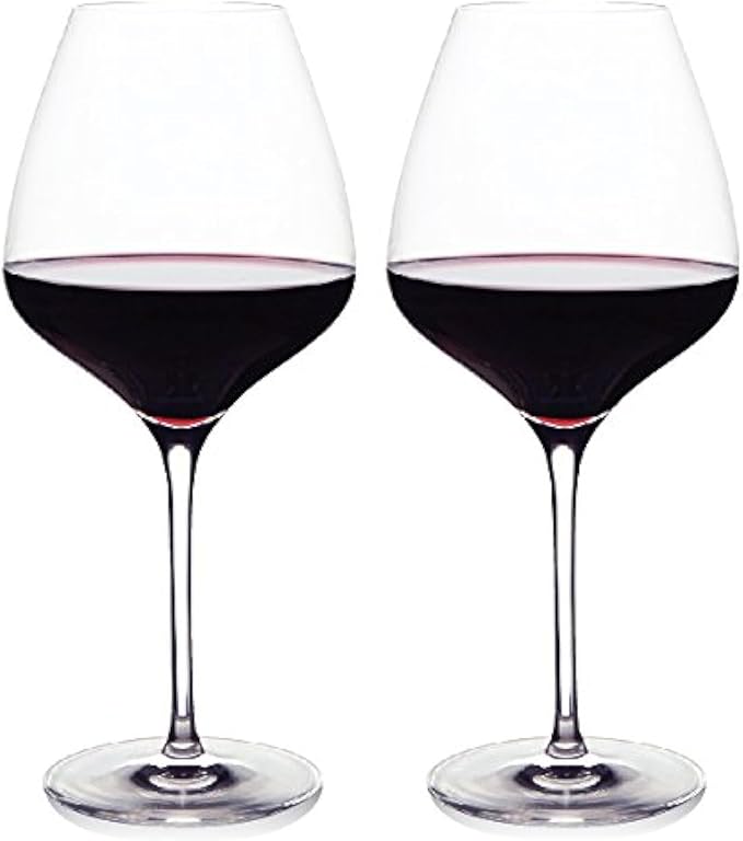 The One Wine Glass - Perfectly Designed Shaped Red Wine Glasses For All Types of Red Wine By Master Sommelier Andrea Robinson, Premium Set Of 2 No Lead Crystal Glasses, and Break Resistant