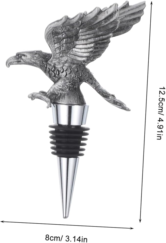 Eagle Wine Bottle Stopper Reusable Metal Wine Sealer Decorative Eagle Head for Home Bar