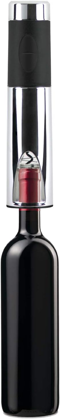 Vinturi Wine Opener Automatic Battery Powered Corkscrew for Natural and Synthetic Corks, Silver
