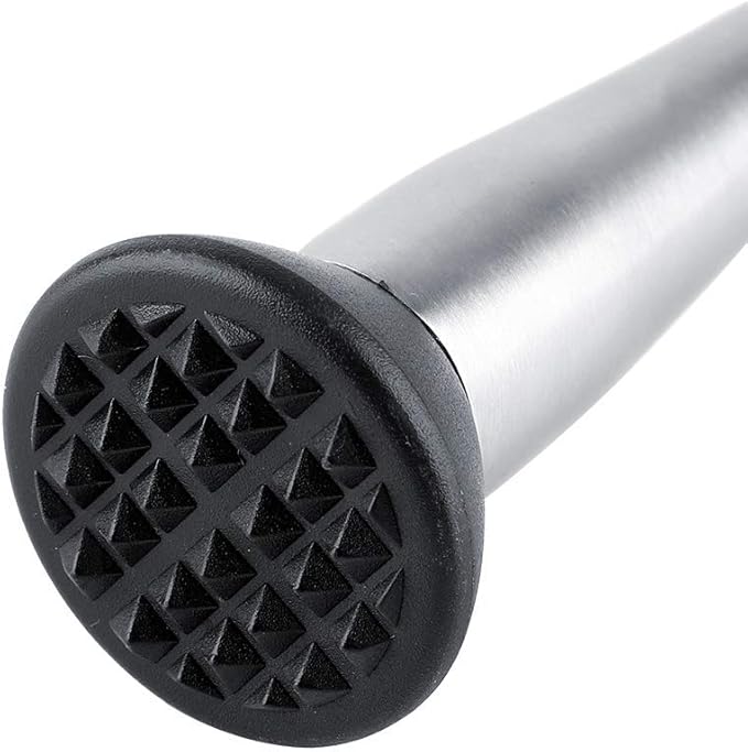 Long Stainless Steel Cocktail Muddler, 11inch Professional Drink Muddler Bar Cocktail Muddler Fruit Mixer DIY Drink Wine Barware Tool