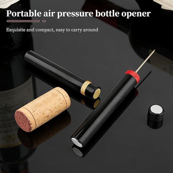2Pack Aeropop Wine Opener, 7S Quick Bottle Opening Wine Bottle Opener, Portable Pocket Air Pressure Pump Wine-Bottle Openers, for Home, Restaurant, Party(SIZE:2pack)