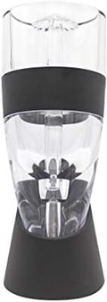 Houdini Red Wine Aerator with Base, 6 inches, Black/Silver