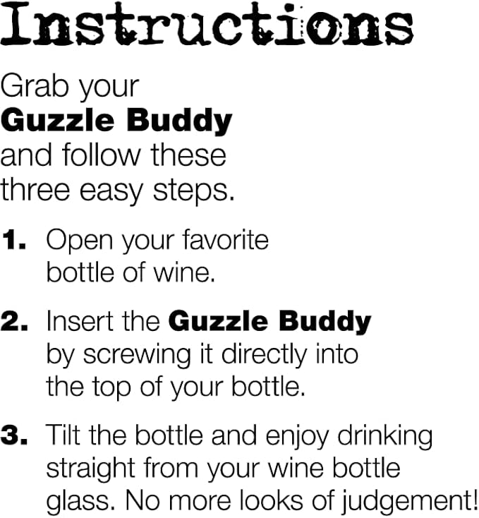 Guzzle Buddy 2GO Unbreakable Tritan Plastic 16 Ounce Wine Glass, It Turns Your Bottle Into Your Glass, Wine Bottle Topper Christmas Gift White Elephant for Wife - Real Women Design