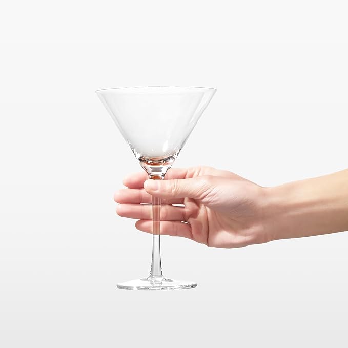 Royalrose Premium Delight Vintage Red Wine Glasses – Set of 4, 9.6 oz Goblets Glasses for Wine, Cocktails, Sparkling Water, Elegant Drinkware for Entertaining or Daily Use (Martini Glasses)