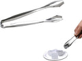 Ice Tongs for Bar Bucket Silver Cube Tongs Small Solid Copper Press Steel Ice Gripper Ideal for Ice Balls Sugar Cubes 7Inch Stainless Steel Tongs for Cocktail Kitchen Use