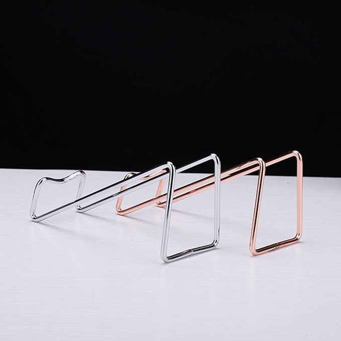 2pcs Metal Wine Rack Freestanding-Tabletop Wine Rack Holder-Countertop Wine Bottle Holder-Geometric Design for Table Top Wine Bottle Storage Rack,Perfect Wine Holder Stand Silvery