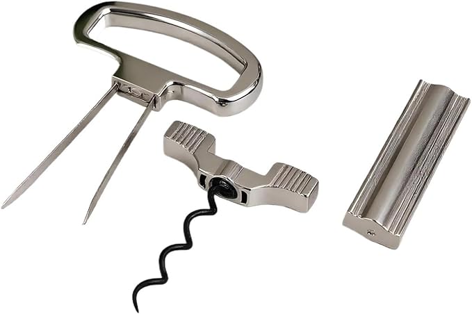 Durand wine opener, ah so wine opener, NEW Wine Corkscrew Two-Prong Particular Older(Bright Silver)