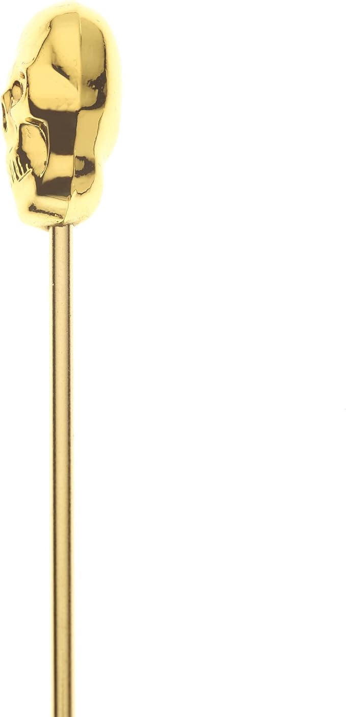Barfly Cocktail Picks, Skull, Gold Plated, Set 12