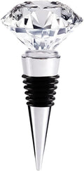 Decorative Crystal Wine and Beverage Bottle Stopper for Wine,Made of Zinc Alloy and Glass,Reusable Plug with Gift Box (1pcs Crystal)